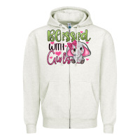 Oatmeal Heather blessed with girls Zipper Hoodie - JahusDesignShop