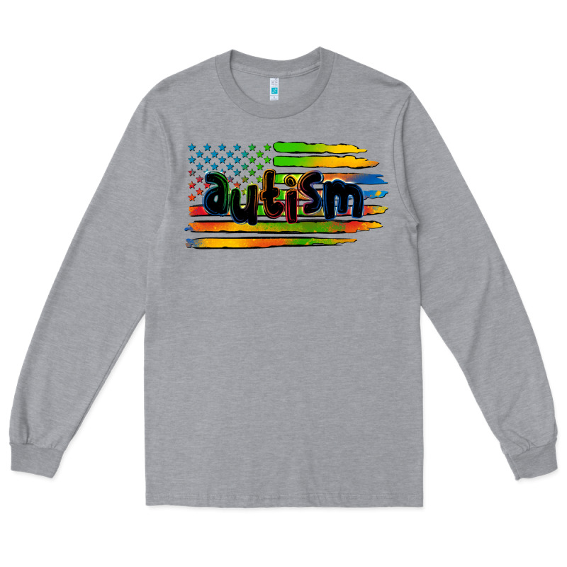 Autism American Flag Long Sleeve Tee by Zillion Design Studio | Teevron
