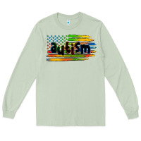 Matcha autism american flag Long Sleeve Tee - Zillion Design Studio