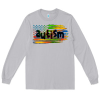 Moon Dust autism american flag Long Sleeve Tee - Zillion Design Studio