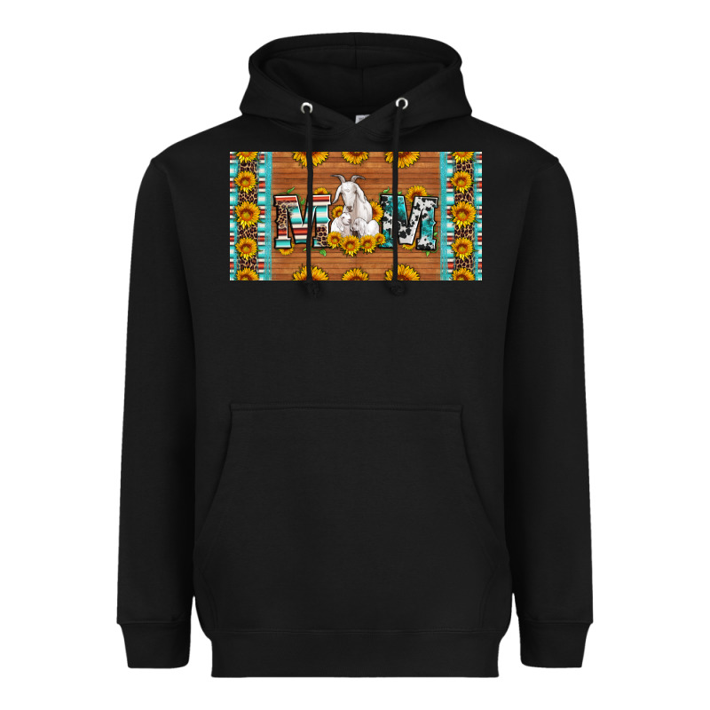 Mom Goat Sunflowers License Plate Heavyweight Hoodie by Artiststas | Teevron
