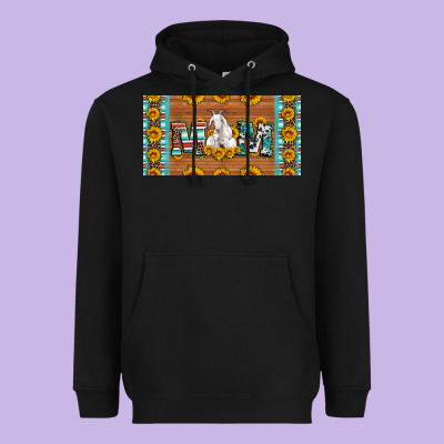 Mom Goat Sunflowers License Plate Heavyweight Hoodie Designed By Artiststas