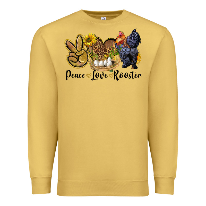 Peace Love Rooster Premium Sweatshirt by LillyAllenDesigns | Teevron