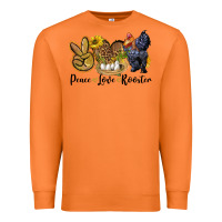 Carrot Peace Love Rooster Premium Sweatshirt - LillyAllenDesigns