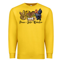 Lemon Peace Love Rooster Premium Sweatshirt - LillyAllenDesigns