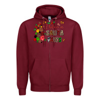 Burgundy i believe in santa paws Zipper Hoodie - AdoDesignShop