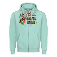 Seafoam i believe in santa paws Zipper Hoodie - AdoDesignShop