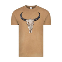Vintage Camel western bull skull tbw Vintage Tee - texasbilliewilder