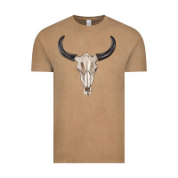 Vintage Coffee western bull skull tbw Vintage Tee - texasbilliewilder