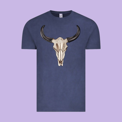 Vintage Tee western bull skull tbw