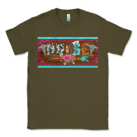 Army Green western nurse with medical  symbol caduceus and arrow license plate te Classic Tee - BarkalooDesign