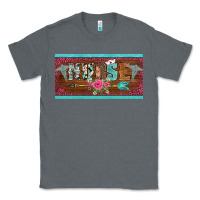 Charcoal Heather western nurse with medical  symbol caduceus and arrow license plate te Classic Tee - BarkalooDesign