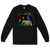 Black autism mama bear Long Sleeve Tee - Zillion Design Studio