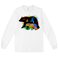 White autism mama bear Long Sleeve Tee - Zillion Design Studio