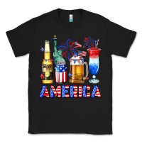 Black 4th of July American drinks America Classic Tee - Neo Western
