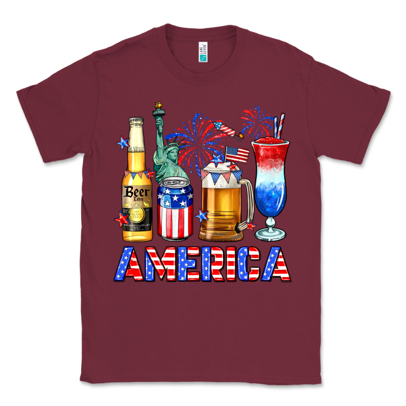 4th Of July American Drinks America Classic Tee by Neo Western | Teevron