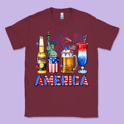 4th Of July American Drinks America Classic Tee Designed By Neo Western