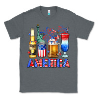 Charcoal Heather 4th of July American drinks America Classic Tee - Neo Western