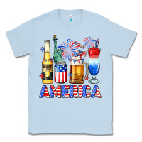 Dusty Blue 4th of July American drinks America Classic Tee - Neo Western