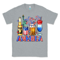 Heather Grey 4th of July American drinks America Classic Tee - Neo Western