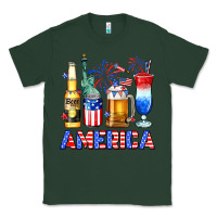 Sports Green 4th of July American drinks America Classic Tee - Neo Western