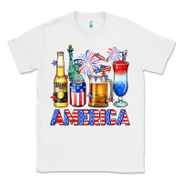 White 4th of July American drinks America Classic Tee - Neo Western