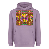 Lavender mardi gras sunflowers fleur, de lis glitter leopard background Heavyweight Hoodie - Artiststas