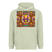 Matcha mardi gras sunflowers fleur, de lis glitter leopard background Heavyweight Hoodie - Artiststas