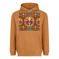 Meerkat mardi gras sunflowers fleur, de lis glitter leopard background Heavyweight Hoodie - Artiststas