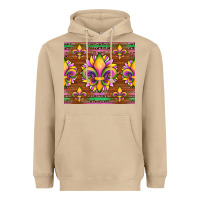 Mushroom mardi gras sunflowers fleur, de lis glitter leopard background Heavyweight Hoodie - Artiststas