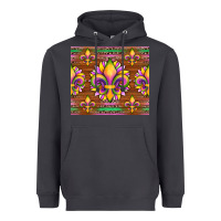 Smoke mardi gras sunflowers fleur, de lis glitter leopard background Heavyweight Hoodie - Artiststas