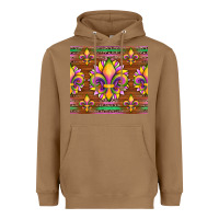 Toasted Coconut mardi gras sunflowers fleur, de lis glitter leopard background Heavyweight Hoodie - Artiststas