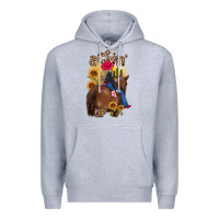 Heather Grey actin up malias Premium Hoodie - MaliasSmallBusiness