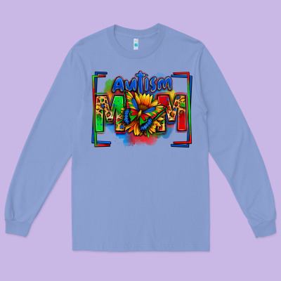 Autism Mom Long Sleeve Tee Designed By Zillion Design Studio