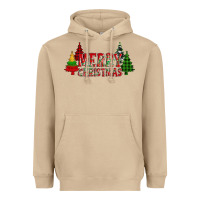 Mushroom merry christmas glitter plaid trees Heavyweight Hoodie - AdoDesignShop