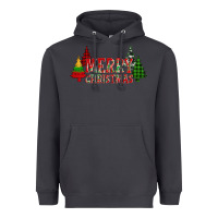 Smoke merry christmas glitter plaid trees Heavyweight Hoodie - AdoDesignShop