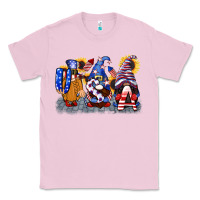 Bubblegum Pink USA 4th of July gnomes  4th of july Classic Tee - CowGirlArtShop
