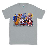 Heather Grey USA 4th of July gnomes  4th of july Classic Tee - CowGirlArtShop