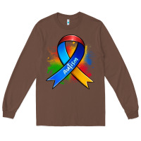 Chestnut autism ribbon Long Sleeve Tee - Zillion Design Studio
