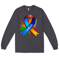 Smoke autism ribbon Long Sleeve Tee - Zillion Design Studio