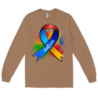 Toasted Coconut autism ribbon Long Sleeve Tee - Zillion Design Studio