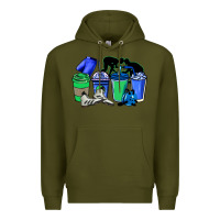 Army Green wrestling coffee cups Premium Hoodie - NancyCooperArtShop