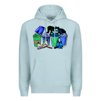 Blue Mist wrestling coffee cups Premium Hoodie - NancyCooperArtShop