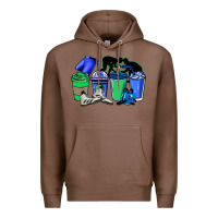 Chestnut wrestling coffee cups Premium Hoodie - NancyCooperArtShop