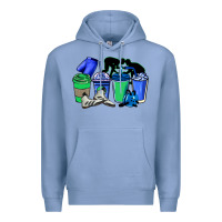 Colony Blue wrestling coffee cups Premium Hoodie - NancyCooperArtShop