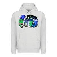 Dove Grey wrestling coffee cups Premium Hoodie - NancyCooperArtShop