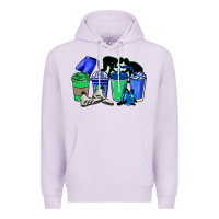 Lilac wrestling coffee cups Premium Hoodie - NancyCooperArtShop