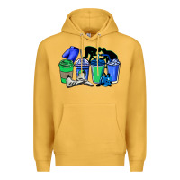 Mustard wrestling coffee cups Premium Hoodie - NancyCooperArtShop