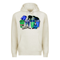 Oatmeal Heather wrestling coffee cups Premium Hoodie - NancyCooperArtShop