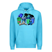 Ocean Blue wrestling coffee cups Premium Hoodie - NancyCooperArtShop